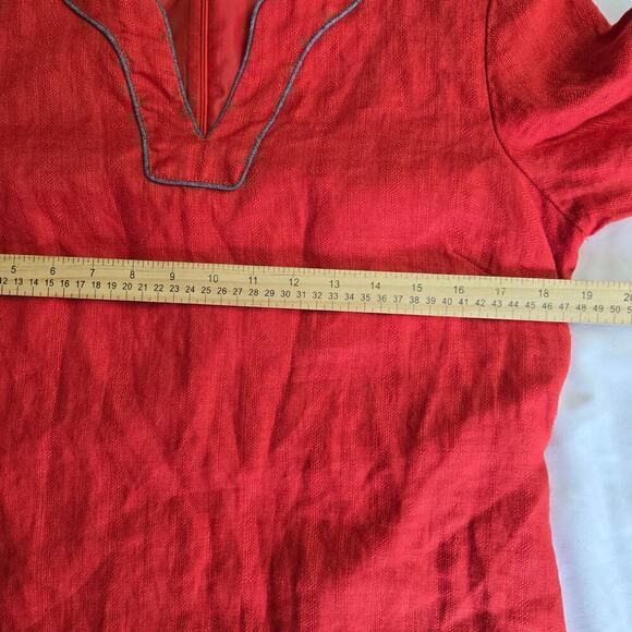 PENDLETON Lora Linen Shift Dress in Cayenne 10 Petite - Picture 11 of 12